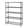 Hyper Tough Black Wire Shelf 5-Tier Heavy Duty 72"H x 48"W x 16"D, 3000lb Total Capacity EasyOptionXY LLC