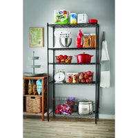 Hyper Tough Black Wire Shelf 5-Tier 72" H x 36" W x 16" D, 1750lb Total Capacity EasyOptionXY LLC