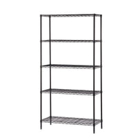Hyper Tough Black Wire Shelf 5-Tier 72" H x 36" W x 16" D, 1750lb Total Capacity EasyOptionXY LLC