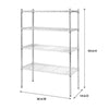 Hyper Tough 4 Tier Wire Shelf Unit, Chrome, 1400 lb. Capacity, Adult EasyOptionXY LLC