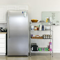 Hyper Tough 4 Tier Wire Shelf Unit, Chrome, 1400 lb. Capacity, Adult EasyOptionXY LLC