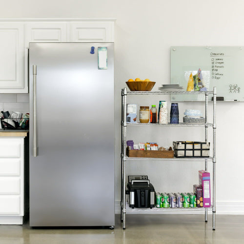 Hyper Tough 4 Tier Wire Shelf Unit, Chrome, 1400 lb. Capacity, Adult EasyOptionXY LLC