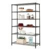 Hyper Tough Black Wire Shelf 6-Tier 72"H x 47.7"W x 18"D, 2100lbs Total Capacity EasyOptionXY LLC
