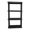 Hyper Tough Plastic 4-Tier Storage Shelves 47.6"H x 21.75"W x 14"D, 240lb Total Capacity, Black EasyOptionXY LLC