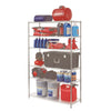Hyper Tough Chrome Wire Shelf 6-Tier 72" H x 47.7" W x 18" D, 3600lb Total Capacity with Shelf Liners EasyOptionXY LLC