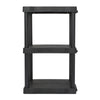 Hyper Tough Black Plastic 3-Tier 32" H x 20.07" W x 12" D, 150lb Total Capacity EasyOptionXY LLC