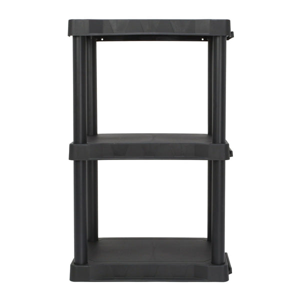 Hyper Tough Black Plastic 3-Tier 32" H x 20.07" W x 12" D, 150lb Total Capacity EasyOptionXY LLC