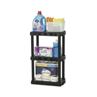 Hyper Tough Black Plastic 3-Tier 32" H x 20.07" W x 12" D, 150lb Total Capacity EasyOptionXY LLC