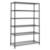 Hyper Tough Black Wire Shelf 6-Tier 72"H x 47.7"W x 18"D, 3600lbs Total Capacity EasyOptionXY LLC