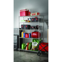Hyper Tough Chrome Wire Shelf 5-Tier Heavy Duty 72"H x 48"W x 16"D, 3000lb Total Capacity EasyOptionXY LLC