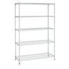 Hyper Tough Chrome Wire Shelf 5-Tier Heavy Duty 72"H x 48"W x 16"D, 3000lb Total Capacity EasyOptionXY LLC