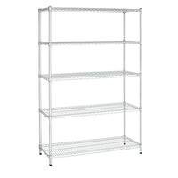 Hyper Tough Chrome Wire Shelf 5-Tier Heavy Duty 72"H x 48"W x 16"D, 3000lb Total Capacity EasyOptionXY LLC