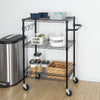 Hyper Tough Wire 3-Tier Storage Shelf Unit 36"H x 16"W x 30"D, 495lb Total Capacity, Black EasyOptionXY LLC
