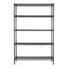 Hyper Tough Black Wire Shelf 5-Tier Heavy Duty 72"H x 48"W x 24"D, 4000lb Total Capacity EasyOptionXY LLC