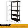 Hyper Tough Large 5-Tier Shelving Unit, W36 x D18 x H74" Interlocking Multipurpose Organizer, Black, Pack of 4 EasyOptionXY LLC