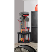 Hyper Tough Plastic Tool Slot Corner Rack Shelf Unit, 21 Slots, Black EasyOptionXY LLC