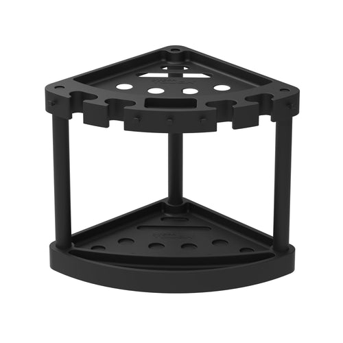 Hyper Tough Plastic Tool Slot Corner Rack Shelf Unit, 21 Slots, Black EasyOptionXY LLC