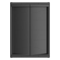 Hyper Tough Plastic Garage Cabinet 2 Shelf 18.5Dx25.47Wx35.43"H, Black Finish EasyOptionXY LLC