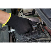 Hyper Tough Nylon Liner PU Dipped Gripping Work Gloves, Full Fingers, Men's Medium Size, 1pair EasyOptionXY LLC