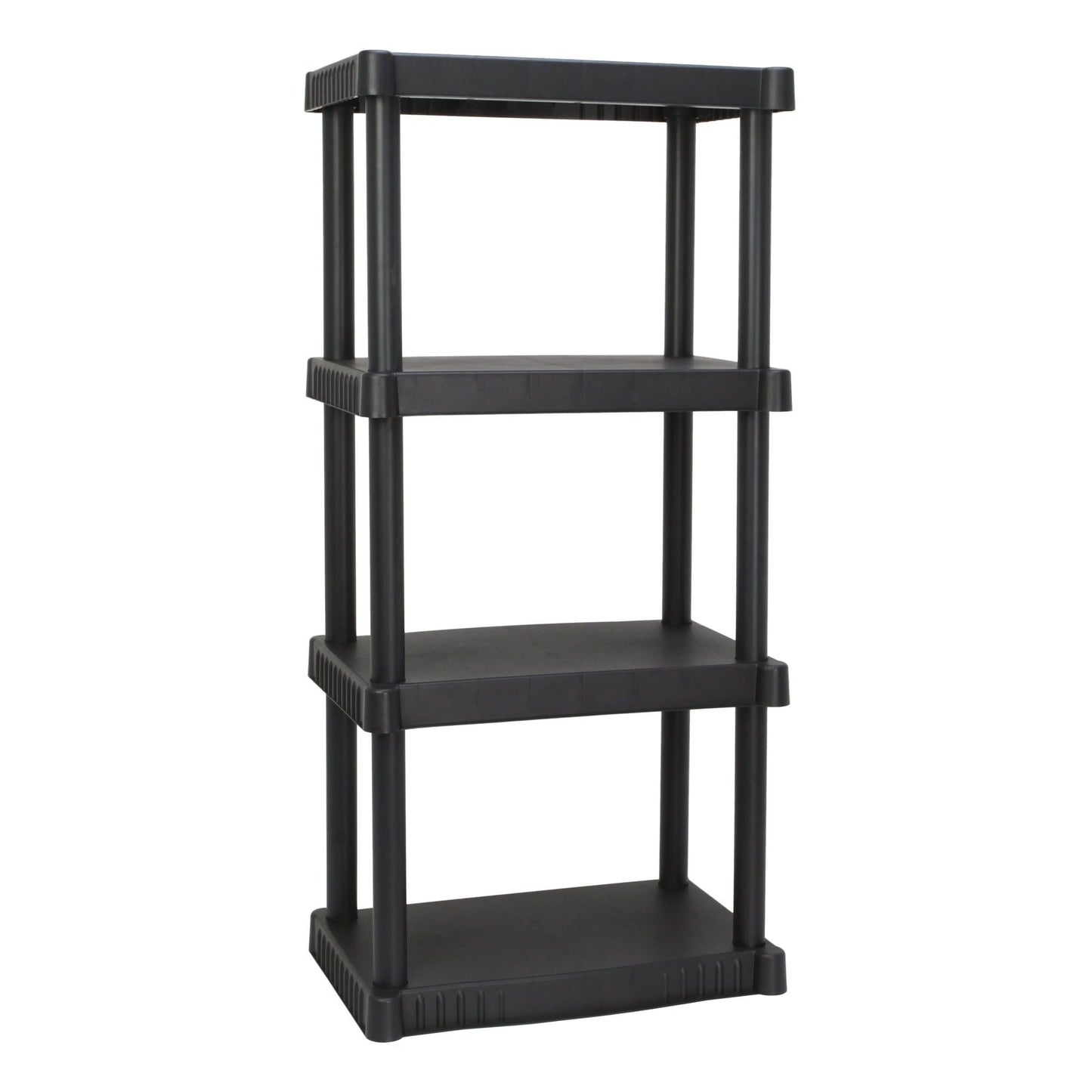 Hyper Tough 4-Shelf Plastic Garage Shelves, Black, Holds up to 340 lbs (3 Pack) EasyOptionXY LLC