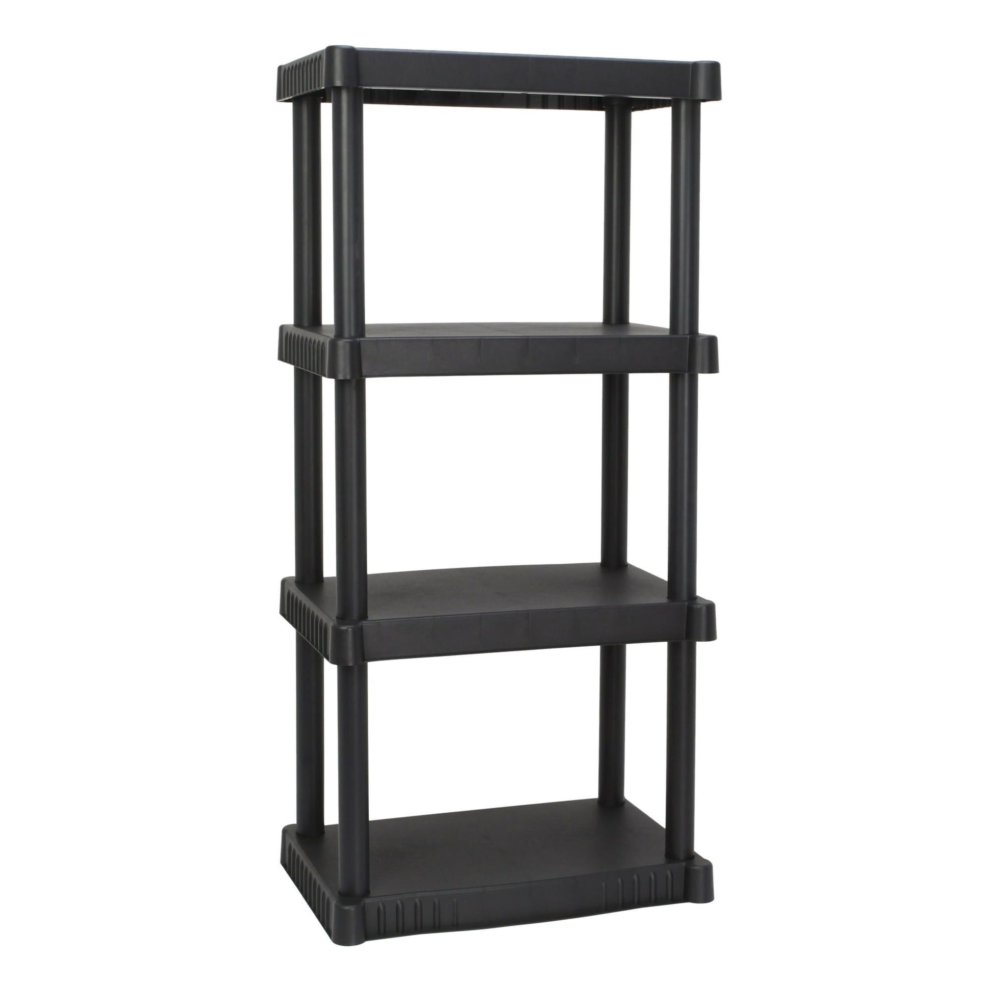 Hyper Tough 4-Shelf Plastic Garage Shelves, Black, Holds up to 340 lbs (3 Pack) EasyOptionXY LLC