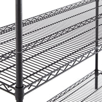 Hyper Tough Black Wire Shelf 4-Tier Heavy Duty 72"H x 60"W x 24"D, 4000lbs Total Capacity EasyOptionXY LLC