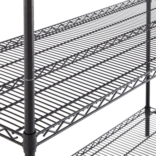 Hyper Tough Black Wire Shelf 4-Tier Heavy Duty 72"H x 60"W x 24"D, 4000lbs Total Capacity EasyOptionXY LLC