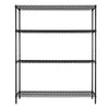 Hyper Tough Black Wire Shelf 4-Tier Heavy Duty 72"H x 60"W x 24"D, 4000lbs Total Capacity EasyOptionXY LLC