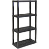 Hyper Tough 4-Tier Plastic Shelves, W30 x D14 x H56" Multipurpose Garage Shelf Organizer, Black EasyOptionXY LLC