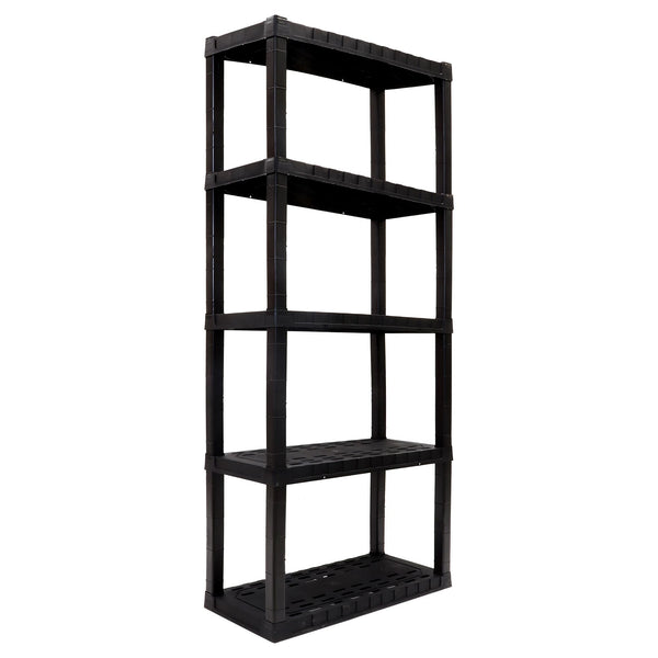 Hyper Tough 5-Tier Shelving Unit, W30 x D14 x H75" Multipurpose Home Storage Organizer, Black EasyOptionXY LLC
