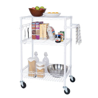 Hyper Tough Wire 3-Tier Storage Shelf Unit 36"H x 16"W x 30"D, 495lb Total Capacity, White EasyOptionXY LLC