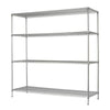 Hyper Tough Chrome Wire Shelf 4-Tier Heavy Duty 72"H x 72"W x 24"D, 4000lbs Total Capacity EasyOptionXY LLC