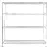 Hyper Tough Chrome Wire Shelf 4-Tier Heavy Duty 72"H x 72"W x 24"D, 4000lbs Total Capacity EasyOptionXY LLC