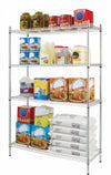 Hyper Tough Chrome Wire Shelf 4-Tier Heavy Duty 72"H x 48"W x 18"D, 2400lbs Total Capacity EasyOptionXY LLC