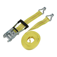 Hyper Tough Brand 2'x27" Tie down Straps with over Size Ratchet Handle 3333lbs, Work Load with DJ-Hooks Single Pack EasyOptionXY LLC