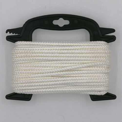 Hyper Tough 3/16 inch x 50 ft Diamond Braided Nylon Rope, White, 7 oz EasyOptionXY LLC