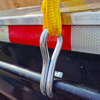 Hyper Tough 15 feet Steel Ratchet Tie-Down, 1666 lbs with S-Hooks 2-Pack, Yellow, 44.4 oz EasyOptionXY LLC