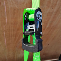 Hyper Tough 2 Pack 10 feet Steel Ratchet Tie Downs, 500 lbs, Green, 33.5 oz EasyOptionXY LLC