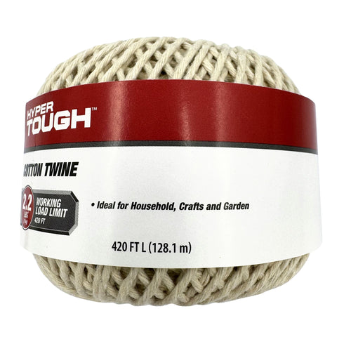Hyper Tough 420 feet Cotton Household Twine, Natural Color EasyOptionXY LLC