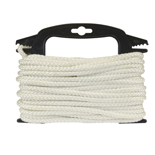 Hyper Tough 1/4" x 50' Nylon Diamond Braided Rope, White EasyOptionXY LLC