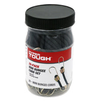 Hyper Tough 20 Pack, 10 inch Mini Bungee Cord Set in Plastic Jar EasyOptionXY LLC