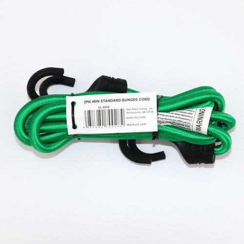 Hyper Tough 2 Pack 48 " Standard Bungee Cords, Rubber, Green Color EasyOptionXY LLC