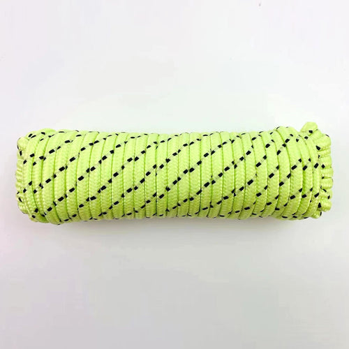 Hyper Tough 1/4 inch x 50 feet Glow-in-Dark Polypropylene Rope, Green EasyOptionXY LLC
