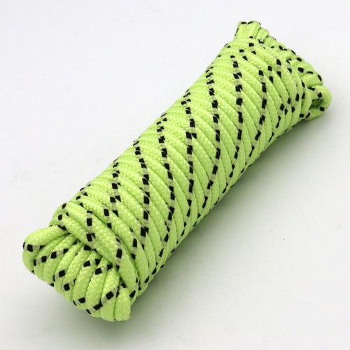Hyper Tough 1/4 inch x 50 feet Glow-in-Dark Polypropylene Rope, Green EasyOptionXY LLC