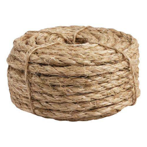 Hyper Tough Item# 8025L-4HT, Sisal Twisted 3/8" x 50' Natural Color Fiber Rope. 1 Each EasyOptionXY LLC