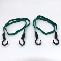 Hyper Tough 2 Pack, 48 inch Flat Bungee Cords, Rubber, Green, 0.45 oz EasyOptionXY LLC