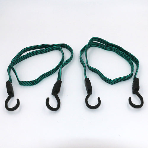 Hyper Tough 2 Pack, 48 inch Flat Bungee Cords, Rubber, Green, 0.45 oz EasyOptionXY LLC