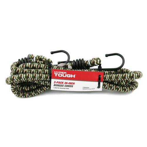 Hyper Tough 2 Pack 36-inch Standard Rubber Bungee Cords, Camo EasyOptionXY LLC
