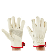 Hyper Tough Premium Full Grain Leather Glove, Beige EasyOptionXY LLC