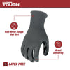 Hyper Tough 3 Pack, Nitrile Grip Gloves, Gray, Latex Free, Large EasyOptionXY LLC